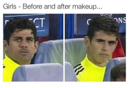 دخترا قبل و بعد از آرایش ...