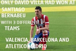 رکورد جالب داوید ویا در مقابل رئال مادرید