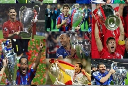 جام لیگ قهرمانان اروپا در دستان اسطوره های فوتبال !