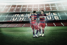 والپیپر: Messi Suarez 