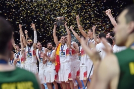 گزارش تصویری؛ جشن قهرمانی تیم ملی بسکتبال اسپانیا در جام ملت‌های اروپا