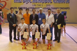 تیم ۳ نفره ایروبیک ژیمناستیک جوانان ایران به مدال برنز آسیا رسید