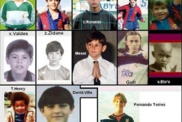 عکس کودکی بازیکنان فوتبال