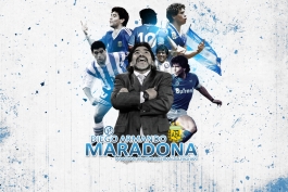 پوستر اختصاصی طرفداری؛مارادونا،کاپیتانِ نابغه ی آرژانتینی