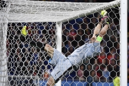 خوشحالی دیوانه وارِ بوفون در بازی ایتالیا - بلژیک (عکس(