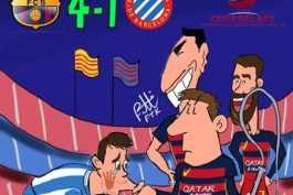 کاریکاتور بازی بارسا و اسپانیول