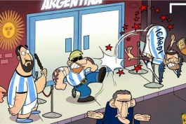 نقش مسی در عدم دعوت از ایکاردی به تیم ملی آرژانتین (کاریکاتور)