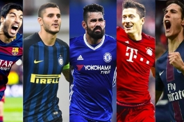 مهاجمان برتر اروپا-برترین مهاجم ها-لیونل مسی و رونالدو-برترین گلزنان پنج لیگ اروپایی