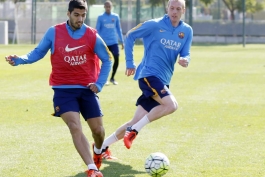 گزارش تصویری؛ تمرینات امروز بارسلونا در روز بازگشت سوارز