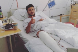 پیام مصطفی حدید، بازیکن تیم ملی افغانستان پس از عمل جراحی پایش 