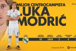 رسمی: لوکا مودریچ ، بهترین هافبک فصل 2015 - 2016 لالیگا