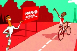 مهاجم پرتغالی رئال مادرید - مهاجم فرانسوی پاری سن ژرمن - کاریکاتور عمر مومنی