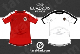 یورو 2016؛ اینفوگرافیک اختصاصی طرفداری، تمام لباس های اتریش در تاریخ یورو