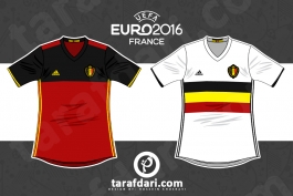 یورو 2016؛ اینفوگرافیک اختصاصی طرفداری، تمام لباس های بلژیک در تاریخ یورو