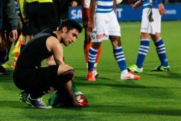 اشک های علیرضا جهانبخش بعد از شکست در بازی در مرحله نیمه نهایی جام حذفی هلند 