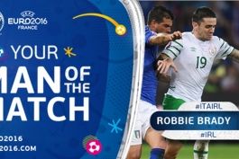 جمهوری ایرلند 1 - 0 ایتالیا؛ رابی بردی بهترین بازیکن زمین شد