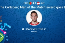 پرتغال 0 - 0 اتریش؛ ژوائو موتینیو بهترین بازیکن زمین شد