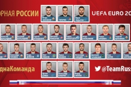 لیست نهایی تیم ملی روسیه برای حضور در یورو 2016؛ 12 نماینده سهم زسکا و زنیت