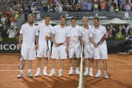 عکس روز: تنیس بازیکنان رم برای کمک به خیریه 