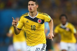 جیمز رودریگز بهترین بازیکن دیدار کلمبیا و اروگوئه