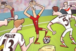کاریکاتور روز: اندراحوالات رونالدو در دیدار مقابل آلمان