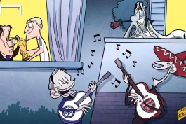 کاریکاتور روز: قطعه موسیقی عاشقانه مورینیو و ونگر برای راضی کردن خدیرا