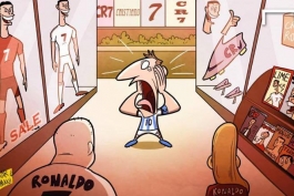 کاریکاتور روز: مسی زیر سایه رونالدو قرار گرفته است!