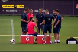 ویدیو؛ تمرینات بارسلونا برای بازی برگشت سوپرکاپ اسپانیا