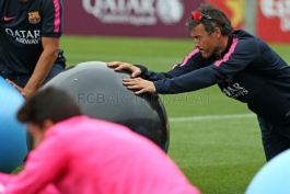 تمرین امروز بارسا همکاری لوچو با بچه ها