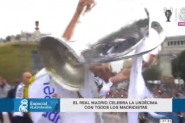 جشن قهرمانی رئال مادرید در لیگ قهرمانان اروپا در میدان سیبلس