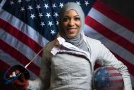 تاریخ رقم خورد؛ ابتهاج محمد به عنوان اولین ورزشکار محجبه آمریکا در المپیک به میدان رفت