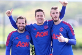 Ander Herrera - David de Gea -Mata - منچستر یونایتد - Manchester United