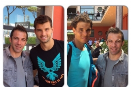 اسطوره باشگاه یوونتوس در کنار دو ستاره دنیای تنیس (عکس)