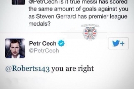 Cech Trolling Gerrard & Messi