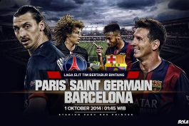 PSG vs Barca Champions League 2014-15 Wallpaper