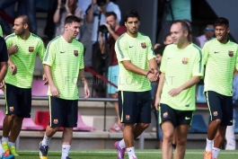 گزارش تصویری: آخرین تمرین بارسلونا پیش از دیدار برابر آپوئل 