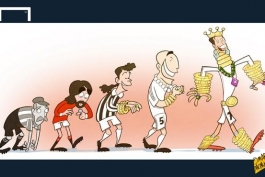 کاریکاتور روز: ثروتمند شدن فوتبالیست ها در گذر زمان