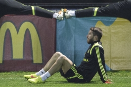 گزارش تصویری: تمرینات غم بار تیم ملی اسپانیا در کوریتیبا