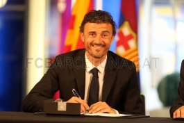 امضای رسمی قرارداد لوئیز انریکه با بارسلونا