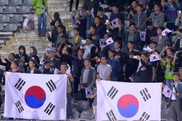 حضور بانوان کره ای در ورزشگاه آزادی (عکس)