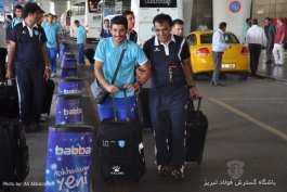 کاروان تیم فوتبال گسترش فولاد وارد ترکیه شد