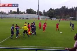 درگیری عجیب در بازی پرسپولیس - استال اوکراین👊🤜🤛