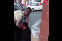 3 مرد چادر زنانه را از سر گدای مرد کشیدند / در جنوب تهران رخ داد + فیلم