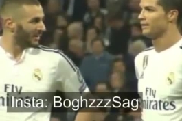 وقتي رونالدو از دست بنزما عصباني ميشود!!! ( حتما ببينين ته خنده )