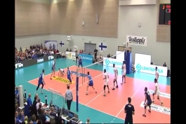 والیبال ایران فنلاند اسپک قدرتی و زیبای زرینی