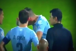 حرکت زشت بازیکن شیلی که منجر به عصبانیت کاوانی و اخراج وی شد!