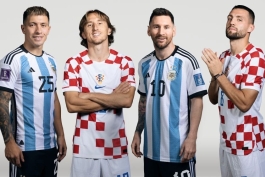 بازیکنان آرژانتین و کرواسی - عکس رسمی فیفا