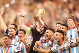 جشن قهرمانی آرژانتین در جام جهانی 2022 قطر / عکس 