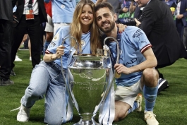 برناردو سیلوا و همسرش