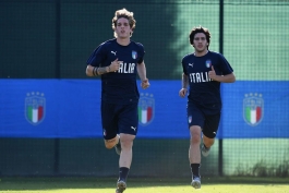 نیکولو زانیولو و ساندرو تونالی در تمرین تیم ملی ایتالیا